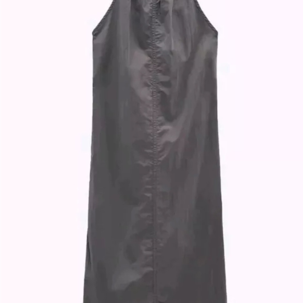 Zara Gray Halter Maxi Slip Dress
